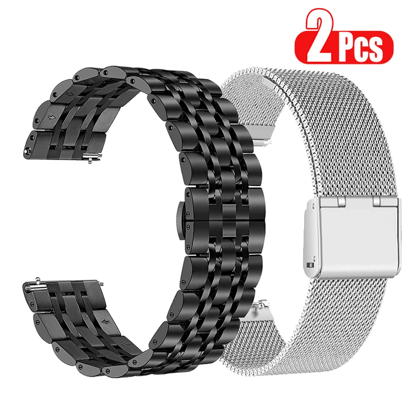 

20mm 22mm Stainless Steel Strap For Haylou GST Lite RT3 RT2 Smart Watch Metal Bracelet For Haylou RS4 LS12 Plus LS02 Watch Band