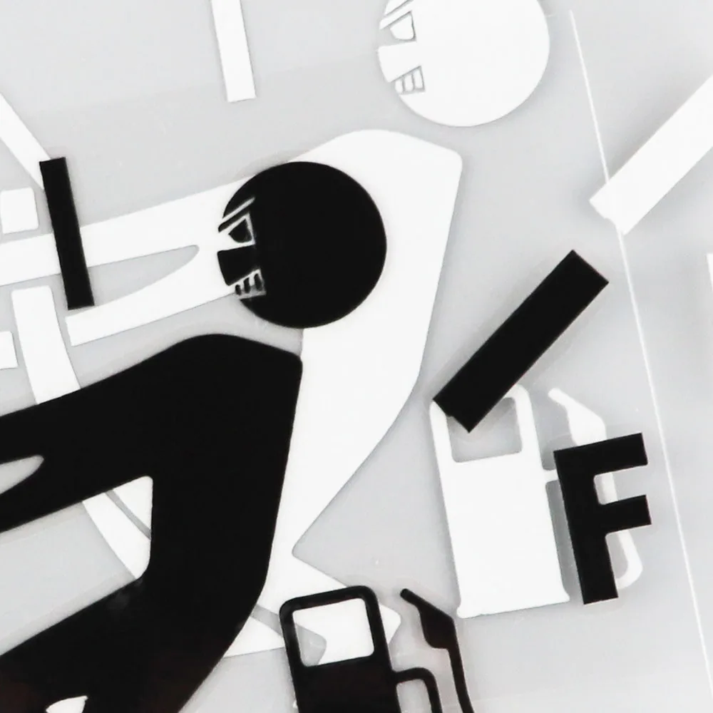 QYPF высокая потребление газа наклейка топливный датчик пустые наклейки забавные