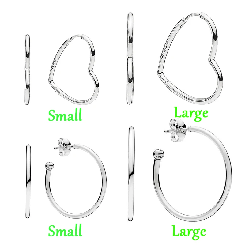 

Free shipping 100% silver multifunctional circle large LOVED earrings original DIY high-end jewelry making gifts for women