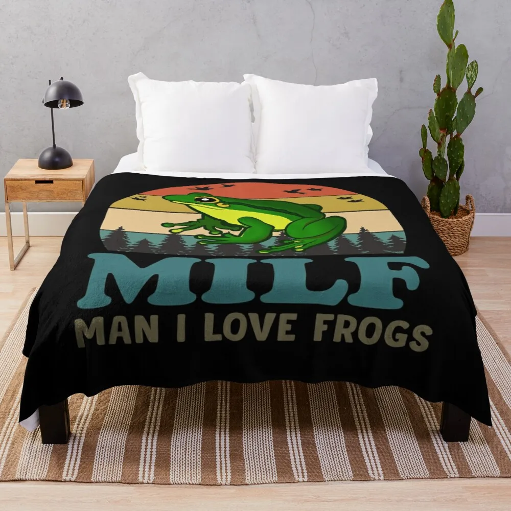 

MILF Man I Love FrogsThrow Blanket Synthetic Skin Blanket Blanket For Baby