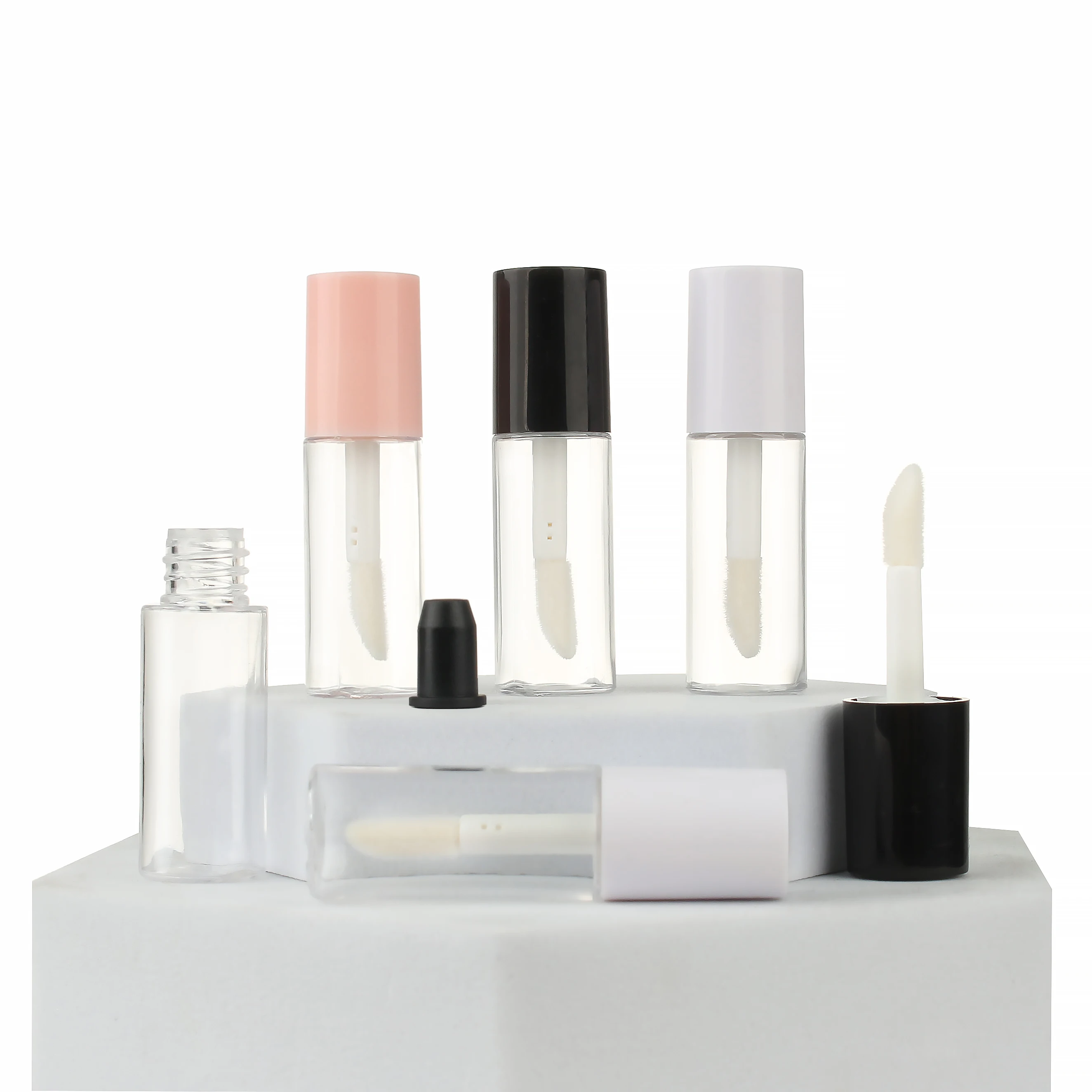 3 мл 27 шт. прозрачный пластиковый мини блеск для губ пустая туба косметический