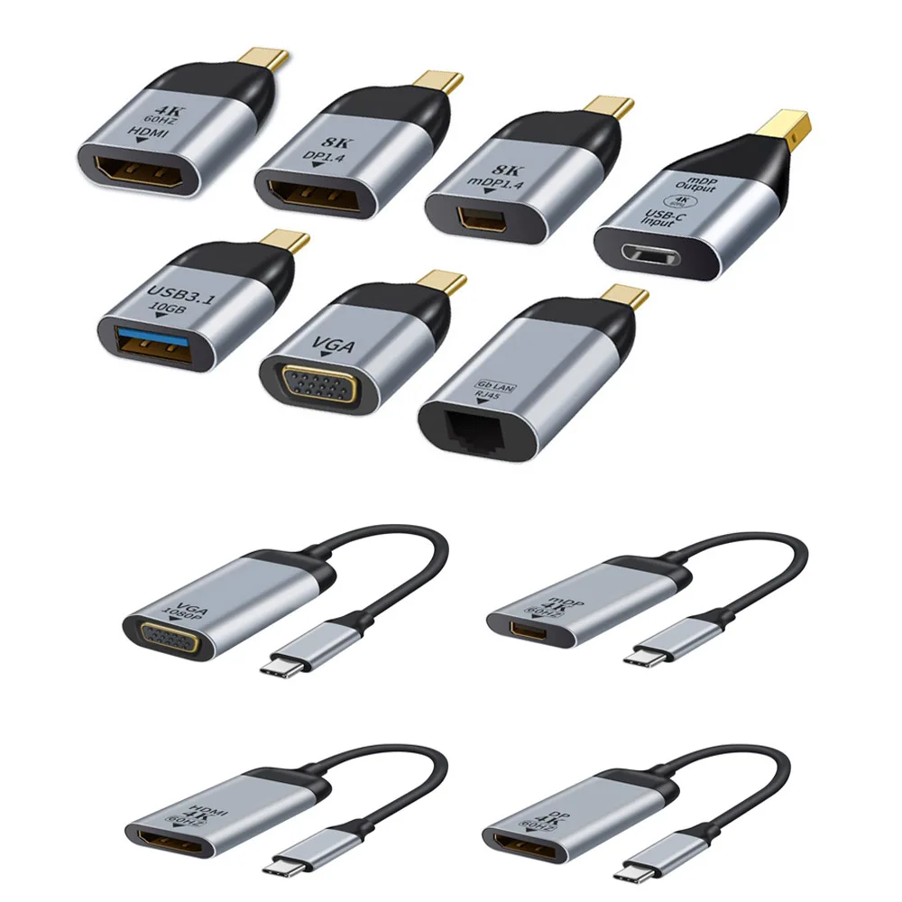 Переходник с USB на Hdmi Vga/DP/Gb/mDP 1 шт