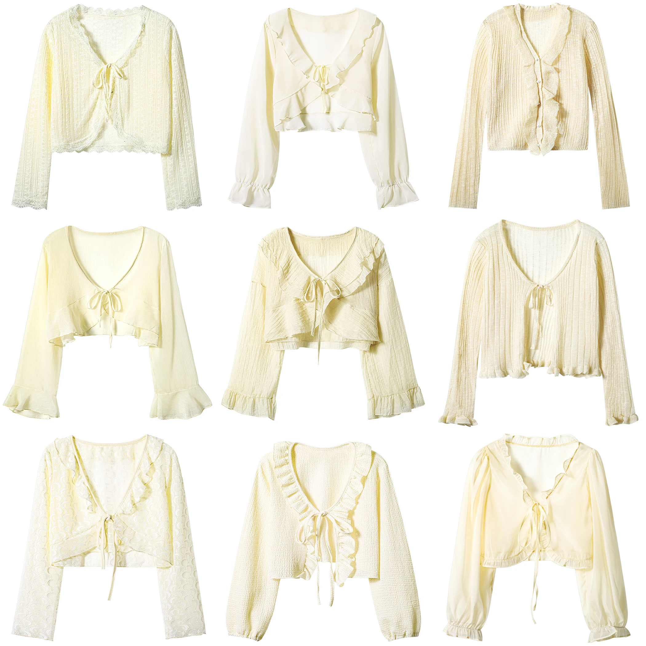 Paixiang/абрикосовая милая шаль солнцезащитный кардиган женское летнее новое