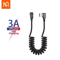 mcdodo usb to lightning cable retractable car spring 3a fast charging cable for iphone 11pro max x xs xr fast charger data cable