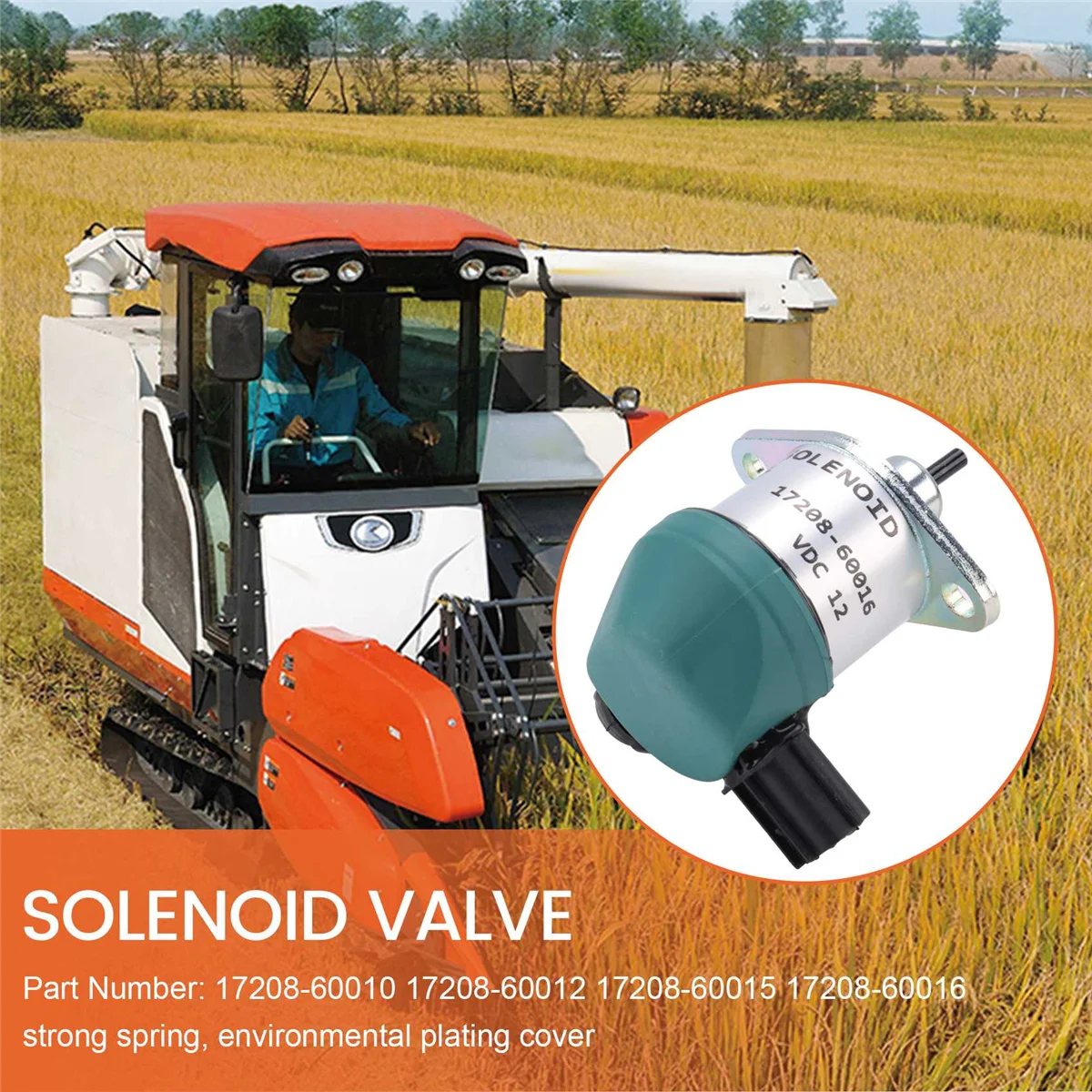 Для Kubota D1005 D1105 D905 Соленоид отключения 17208-60015 17208-60016 17208-60017 17208-60010 12 В Стопорный