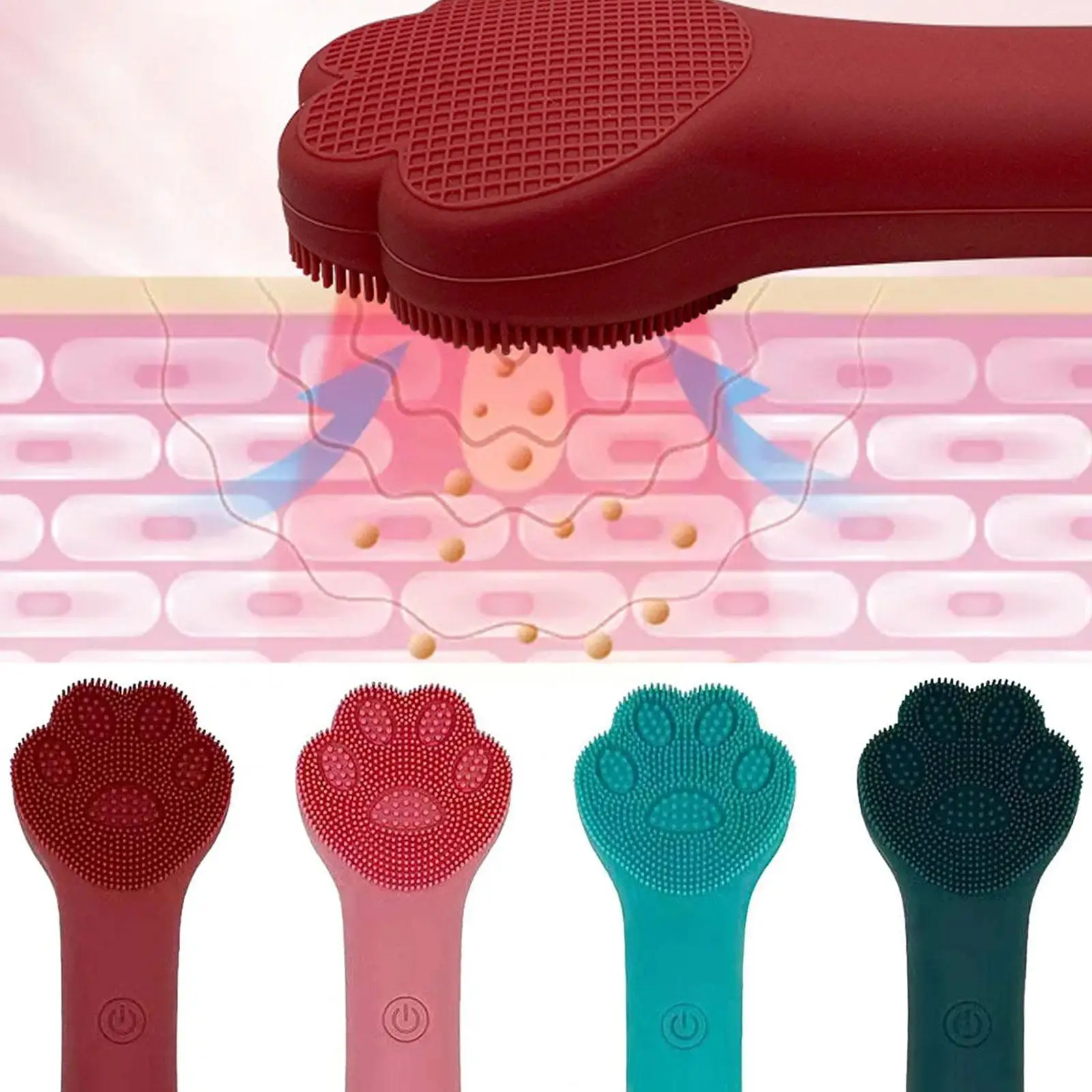 

Silicone Brush Cleansing Washing Brush Pad Makeup Clean Brush Electric Remover Massage Blackhead Face Exfolia I9y5
