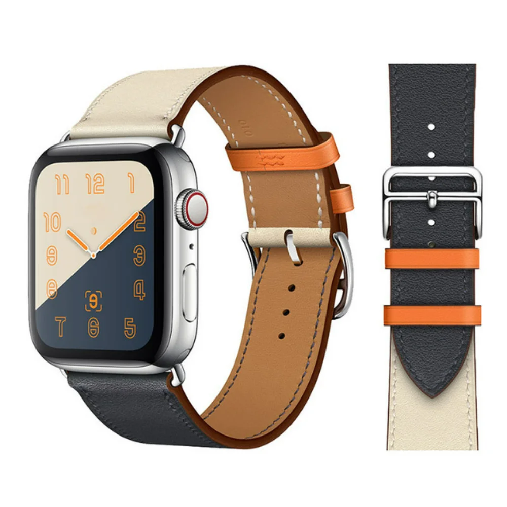 Watch band отзывы. Эппл вотч Хермес. Apple IWATCH 4. Ремешок Гермес для Apple watch. Кожаный ремешок для часов Apple IWATCH 44 мм.