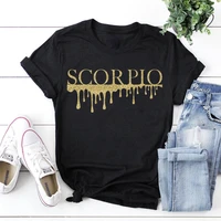 scorpio birthday party short sleeve 100 cotton top tee funny letter print graphic o neck streetwear tshirt goth drop shipping