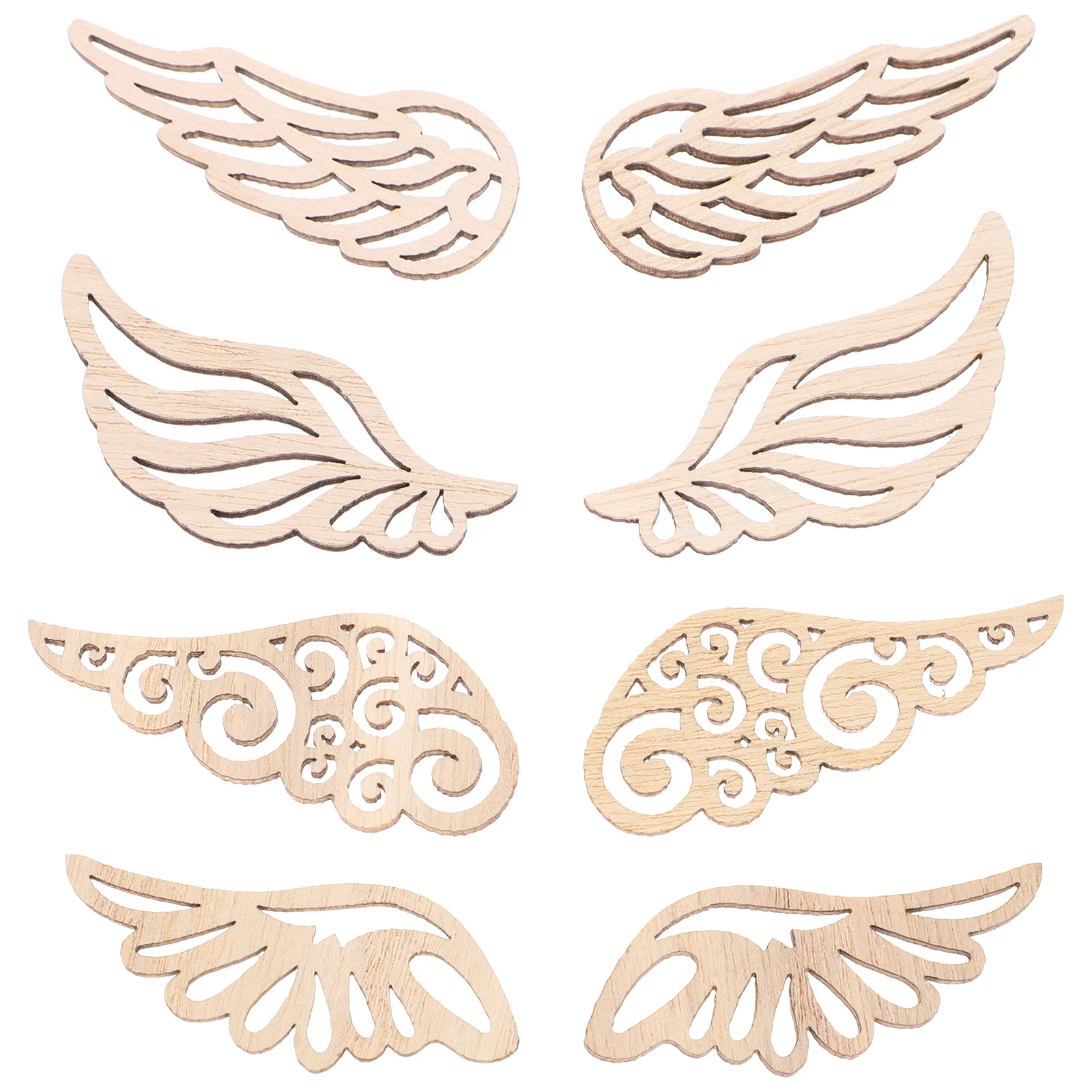 

Wood Wooden Wing Wings Cutouts Diy Slices Chip Embellishments Angel Unfinished Patch Coloring Ornaments Craft Shapes Ornament