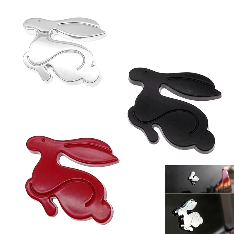 Универсальная металлическая 3d-эмблема кролика для бега 1 шт. значок на багажник
