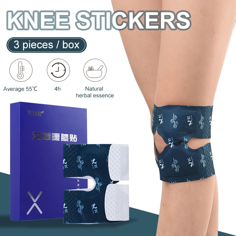 

3/6Pcs Knee Pain Relief Patch Massage Warm Moxibustion Patches Moxa Kneepad Joint Ache Relieving Exercise Health Care Stickers
