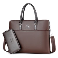 kangaroo luxury brand leather men messenger bag business briefcase crossbody shoulder bag men handbag male travel laptop tote