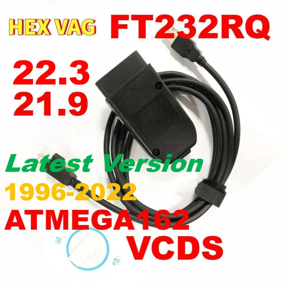 

[2022 HOTSALE] VAGCOM 22.3 Obd2 Scanner HEX V2 VAG COM 21.9 FOR VW AUDI Skoda Seat ATMEGA162 Multi-language VAG COM VCDS HEX V2