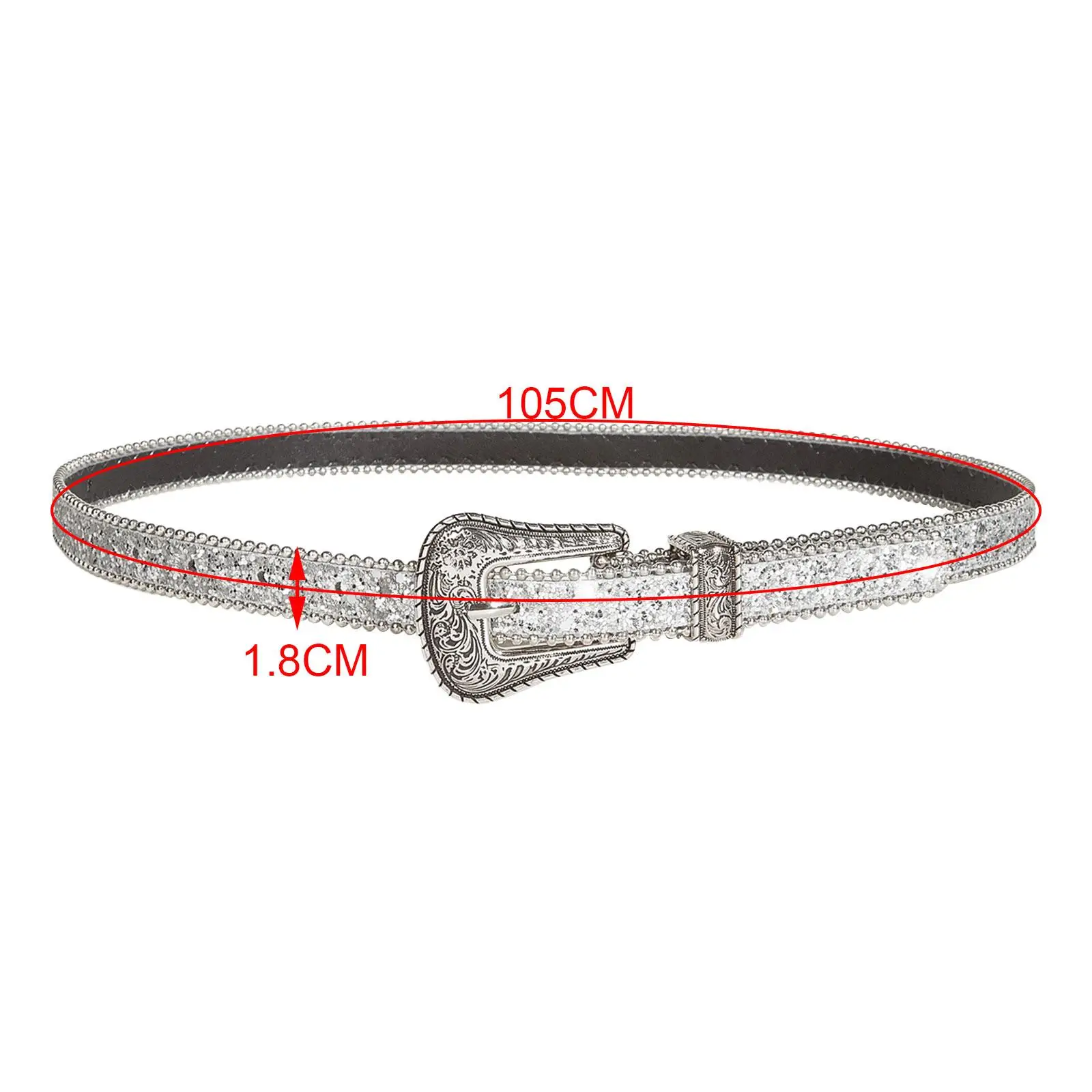

Pin Buckle Waist Band 41inch Long Width 1.8cm Women PU Waist Belt Rhinestone Decoration for Corset Skirt Trousers Pants Dress