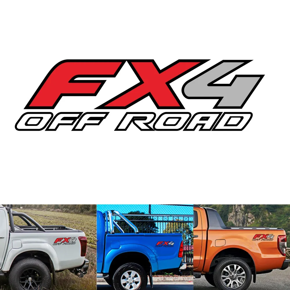 

2PC FX4 Off Road Car Sticker For Ford Ranger Raptor F150 Mitsubishi L200 Isuzu Dma Nissan NAVARA Toyota Hilux Pickup Accessories