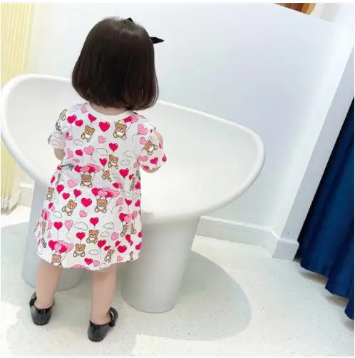 

Мультяшное розовое платье для девочек 5-6 лет