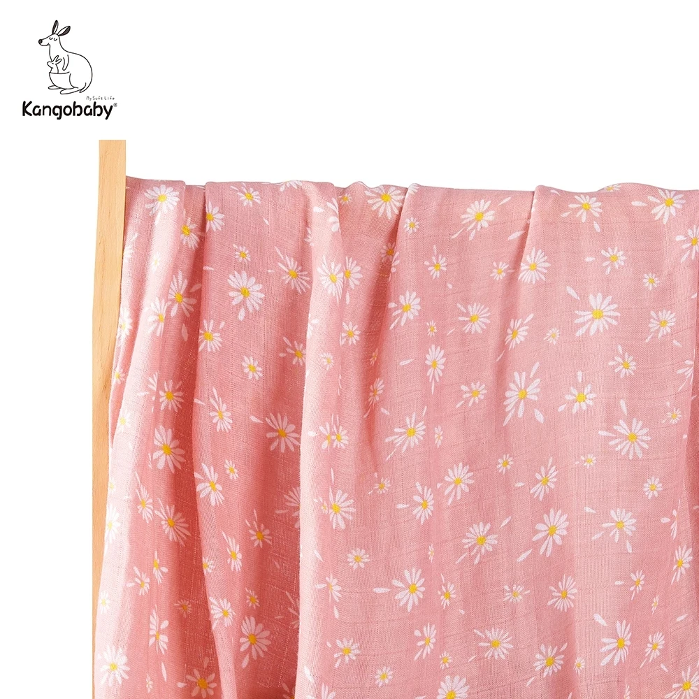Kangobaby #My Soft Life# 100% Cotton Muslin Swaddle Super Comfortable Baby Blanket Fashionable Photo Background