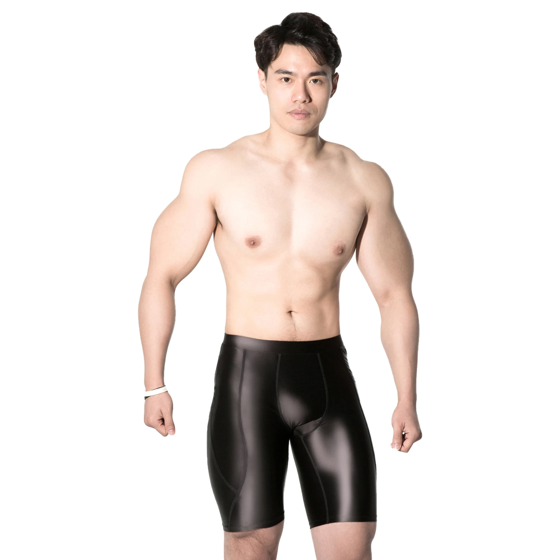 Мужские спортивные шорты Amoresy Poseidon series, Эластичные Обтягивающие пластиковые дышащие шорты со средней талией (art.: 3920bbb742052) - 3920bbb742052