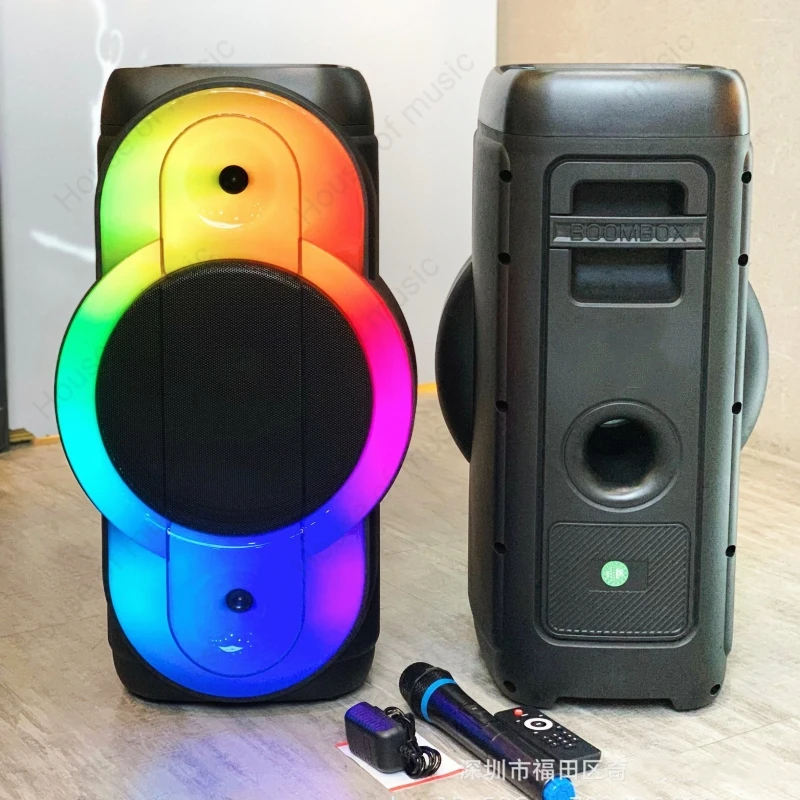 

3000W Peak High-power 12 Inch Large Horn Portable LED Wireless Stereo Bluetooth Loudspeaker Box Outdoor DJ Party Karaoke Speaker