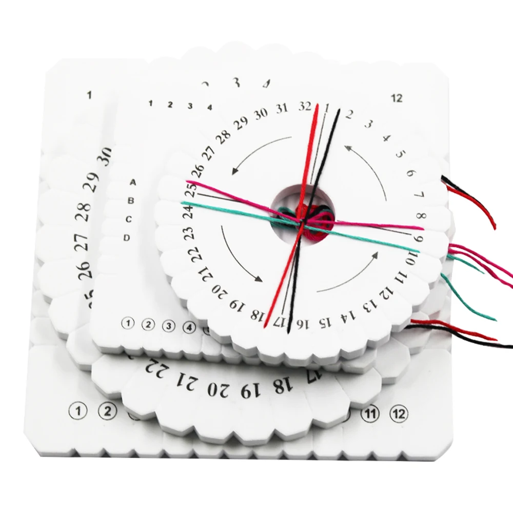 Kumihimo шнур для бисера пластиковый набор инструментов плетения дисков белый