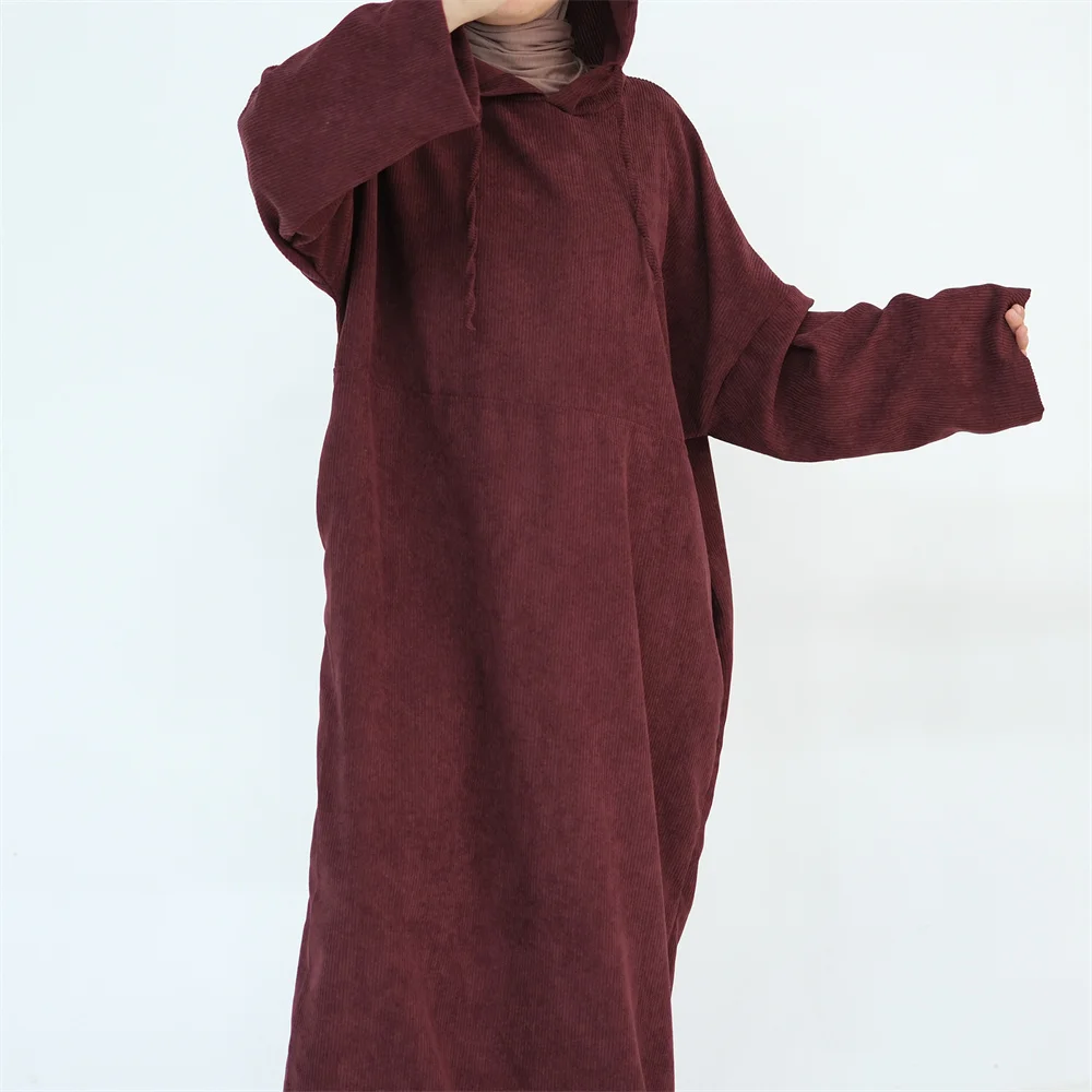 2024 Рамадан Новый Черный Ид Скромные Теплые Зимние Абаи Мусульманские Женщины