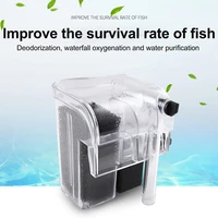 waterfall hang on external oxygen pump water filter pure water quality for aquarium fish tank round fish tank small fish tank