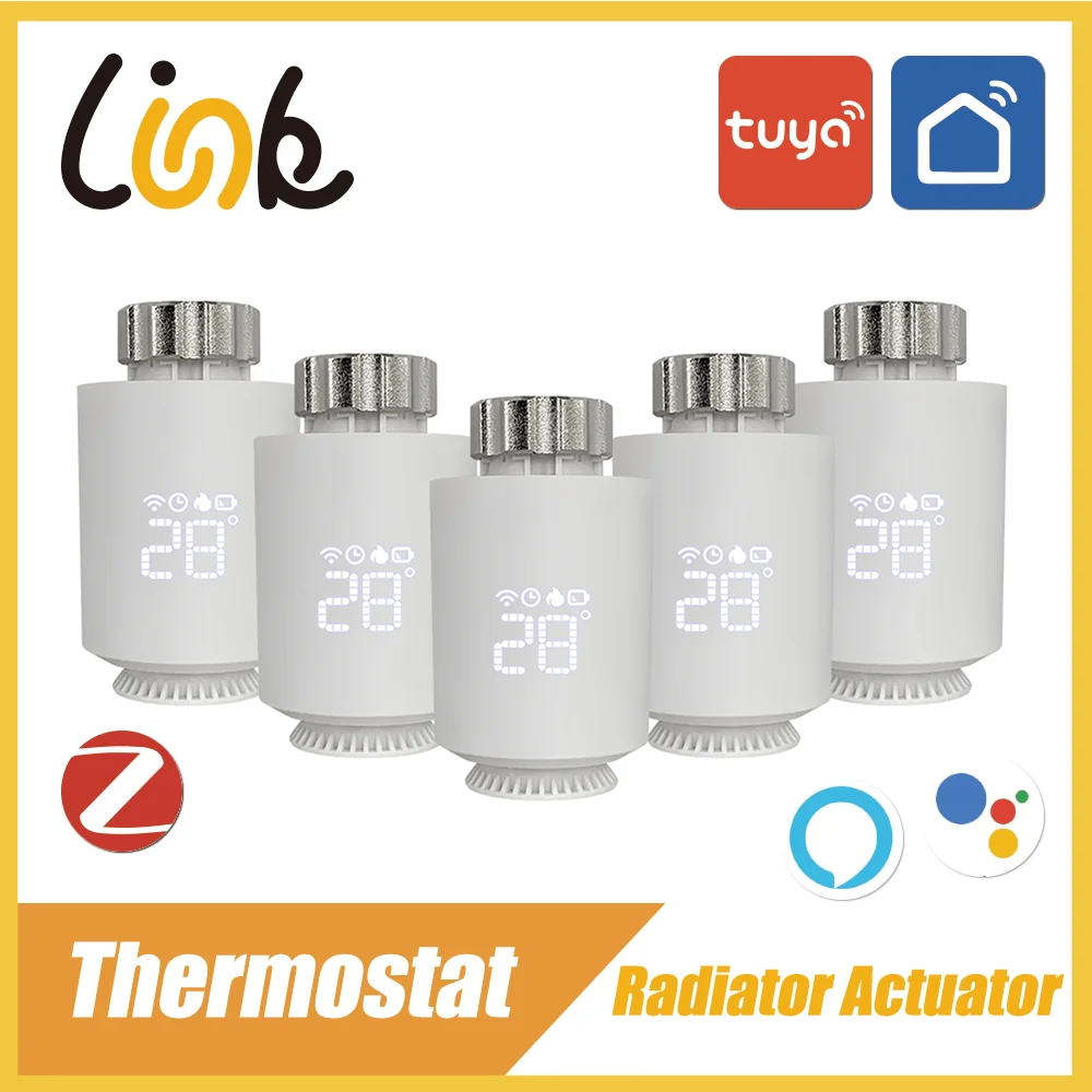 

Tuya Smart ZigBee Thermostat Radiator Actuator Programmable Thermostatic Valve Temperature Controller TRV Via Alexa Google Home