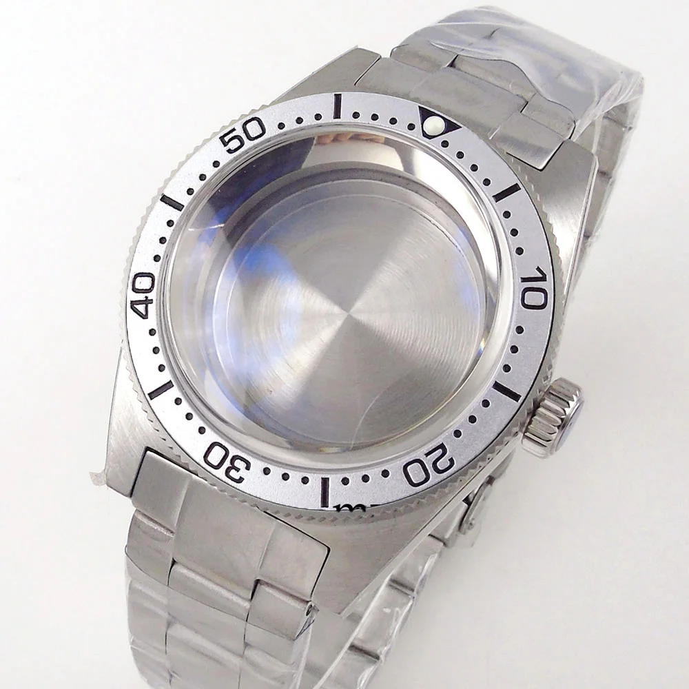 AR Domed Sapphire 62MAS Watch Case for NH34A NH36A NH38A PT5000 ETA2824 ST2130 Brush Steel Band for Watch Mod Watch Accessories