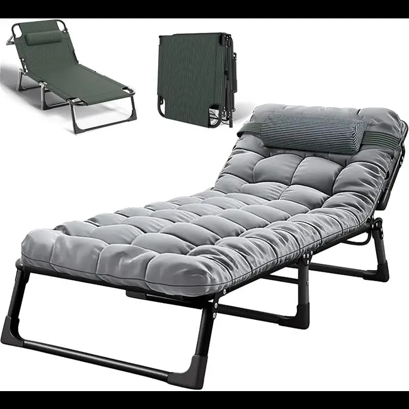 

Folding Bed,Camping Cot, Adjustable 4 Position,with Memory Foam Mattress, Adult