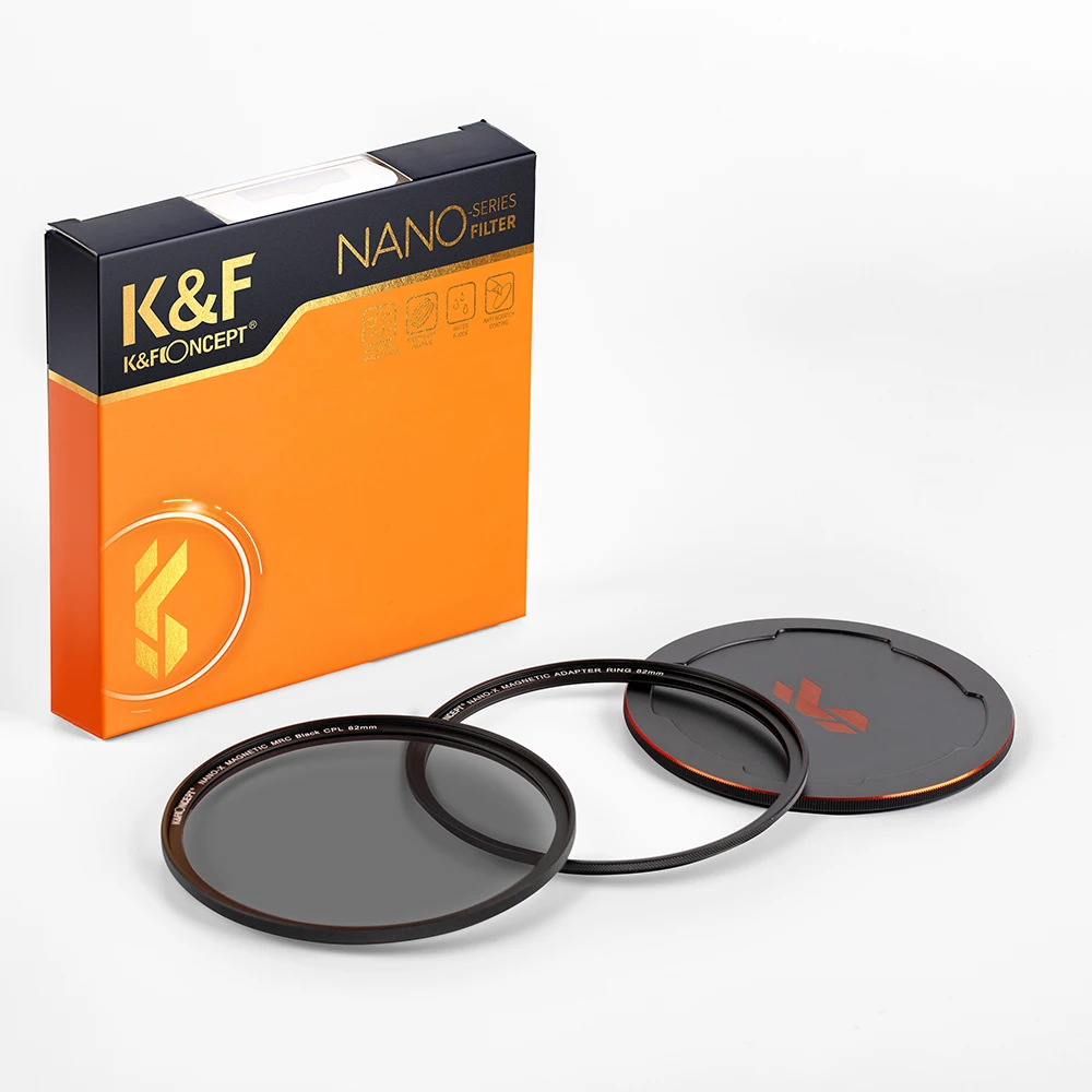 K&F Concept Magnetic Nano-X CPL Filter Circular Polarizing Filter Kit With Lens Cap Adapter Ring for 49mm 67mm 82mm Camera Lens enlarge