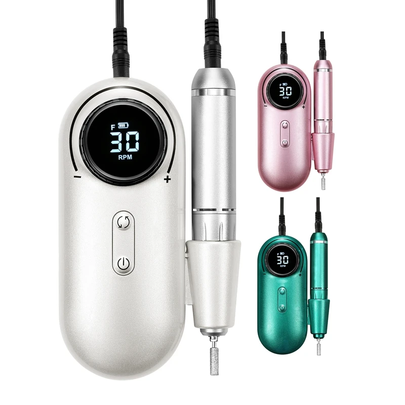 

25W Rechargeable Nail Drill Machine Strong Power Portable Electric Nails Drill Equipment For Manicure Pedicure Cutter
