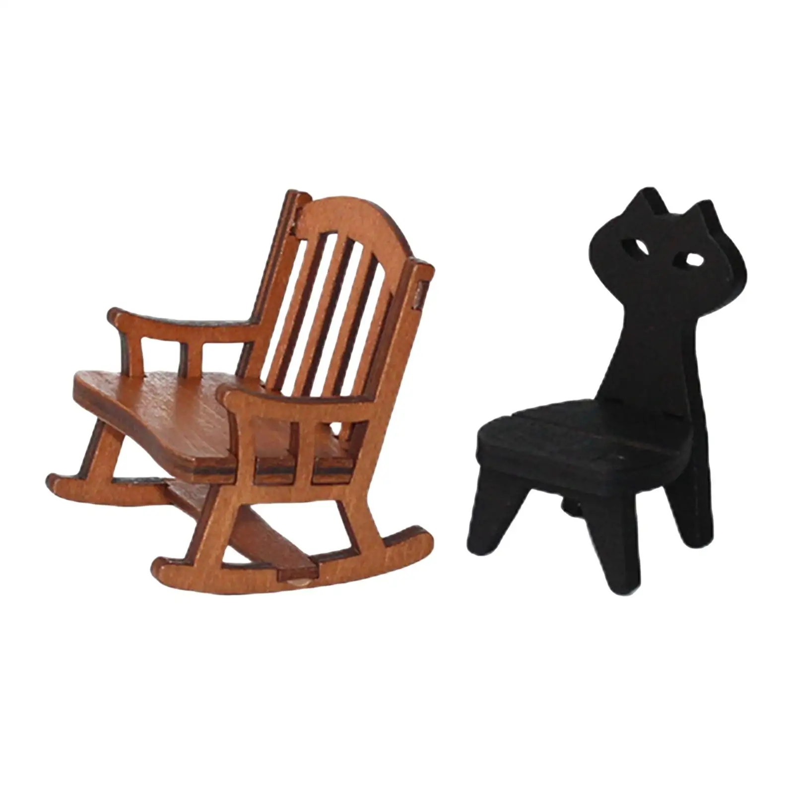 

1/12 Dollhouse Miniature Chair Play House Props Ornament for Dollhouse Decor