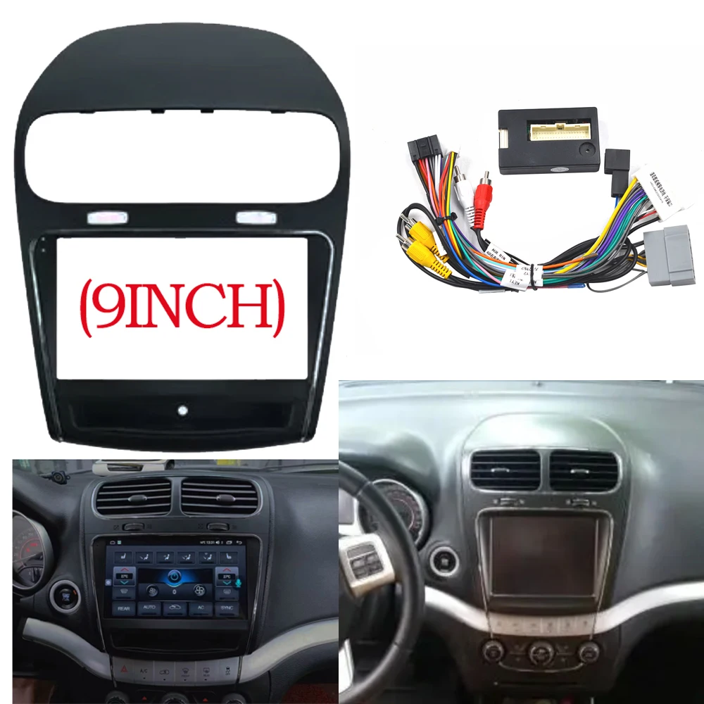

WQLSK Car Frame Fascia Adapter Canbus Box Android Raido Audio Fitting Dash Panel Kit For Dodge Journey Fiat Freemont Leap