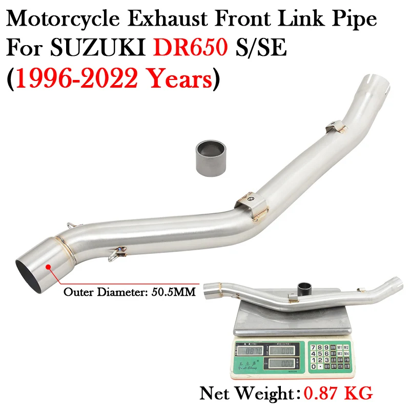 

Slip-On For SUZUKI DR650 DR 650 S SE DR650S DR650SE 1996 - 2021 2022 Motorcycle Exhaust Mid Middle Link Pipe Escape Moto Muffler
