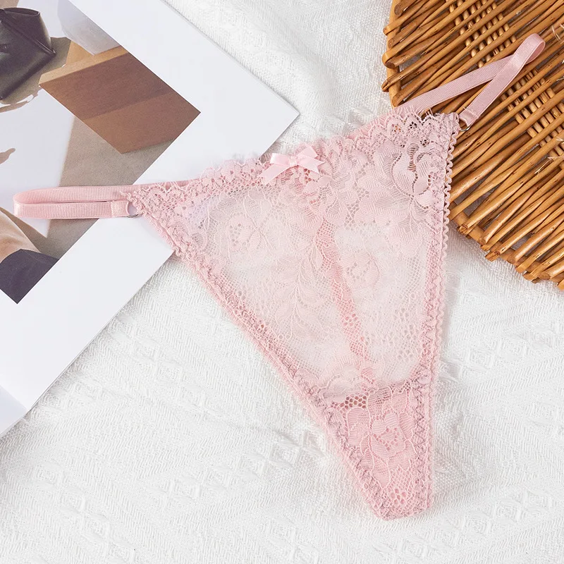

Sexy lace thong women temptation skin-friendly breathable T pants women low waist thin belt thong panties women