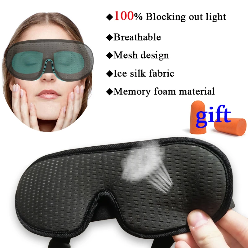 

100% Blocking Light Sleeping Eye Mask Soft Padded Travel Shade Cover Rest Relax Sleeping Blindfold Eye Cover Sleep Mask Eyepatch