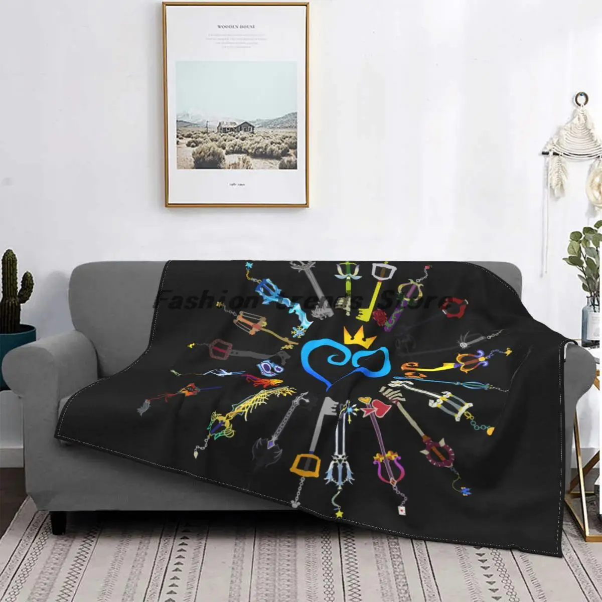 

Kingdom Hearts Keyblades Throw Blankets For Couch Quality Fleece Throw Blanket Gifts For Kids