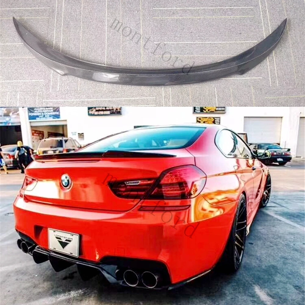 

For BMW 6 Series M6 F06 F12 640i 650i 640i Sedan Rear Trunk Spoiler Boot Lip Wing 2012 - 2016 Carbon Fiber / FRP