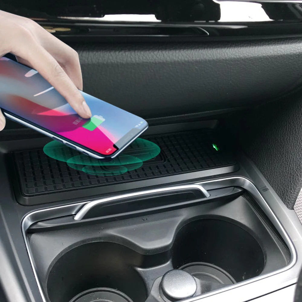 for bmw 3 series f30 f31 f82 f32 f34 f36 car qi wireless charger 15w fast charge module cup holder panel accessories for iphone free global shipping