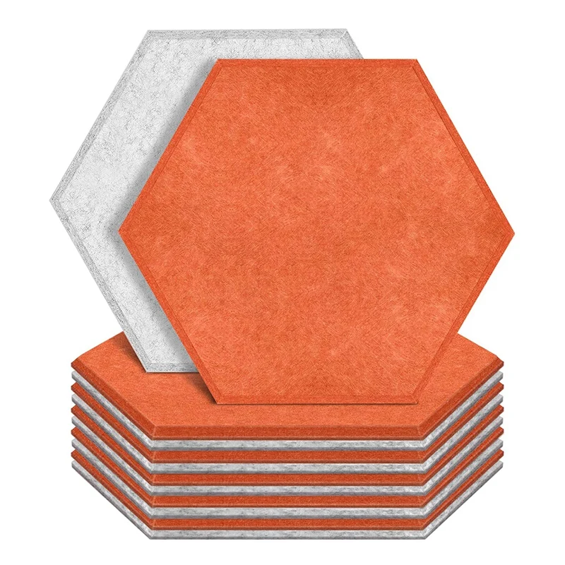 

Hexagon Acoustic Panels Beveled Edge Sound Proof Panels Soundproofing Absorption Panel for Recording Studio Office Home