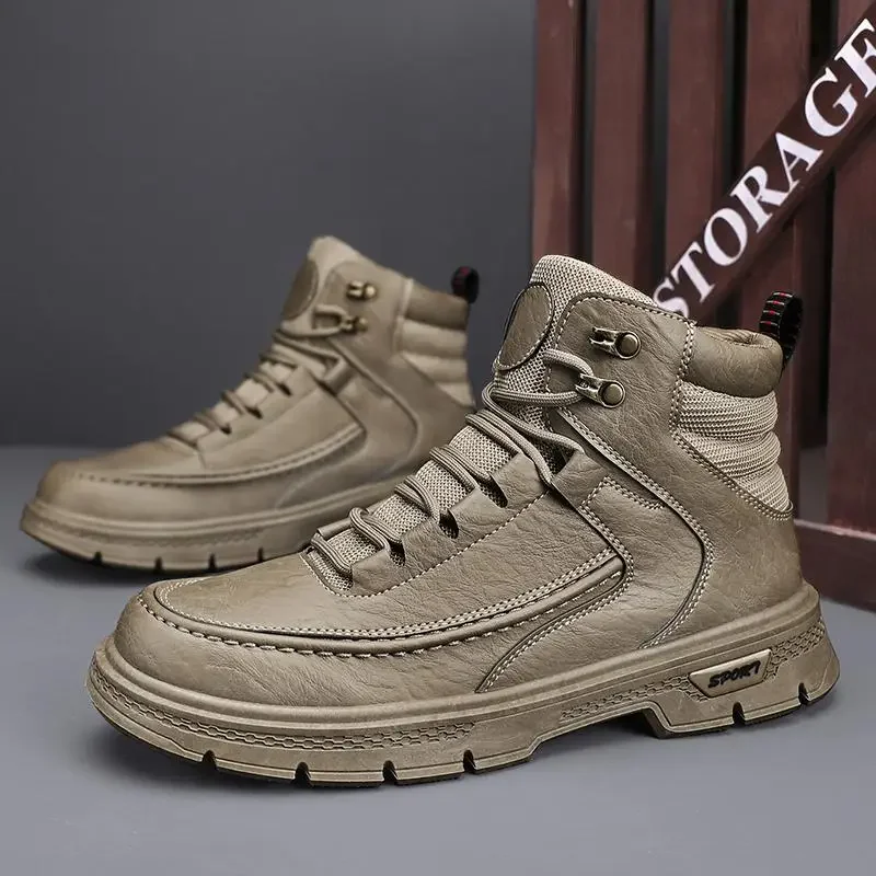 

Men's Shoes Autumn and Winter 2023 New Autumn Leisure Sports British Winter Business Leather Shoes Low-Cut Workwear