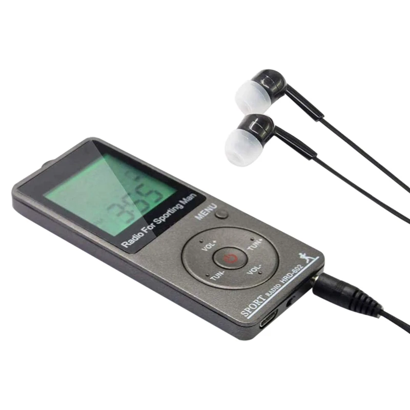 

AM FM портативное радио, персональное радио с наушниками, радио Walkman с перезаряжаемой батареей, цифровой дисплей, стерео радио
