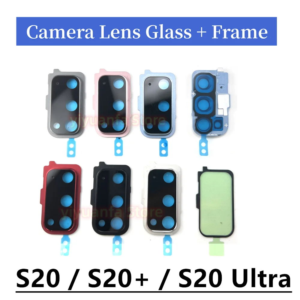 Стеклянная крышка объектива задней камеры с держателем рамки и наклейкой для