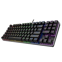 2022 89key gaming mechanical keyboard with number keys mix backlit usb wired blue red brown switch for game laptop