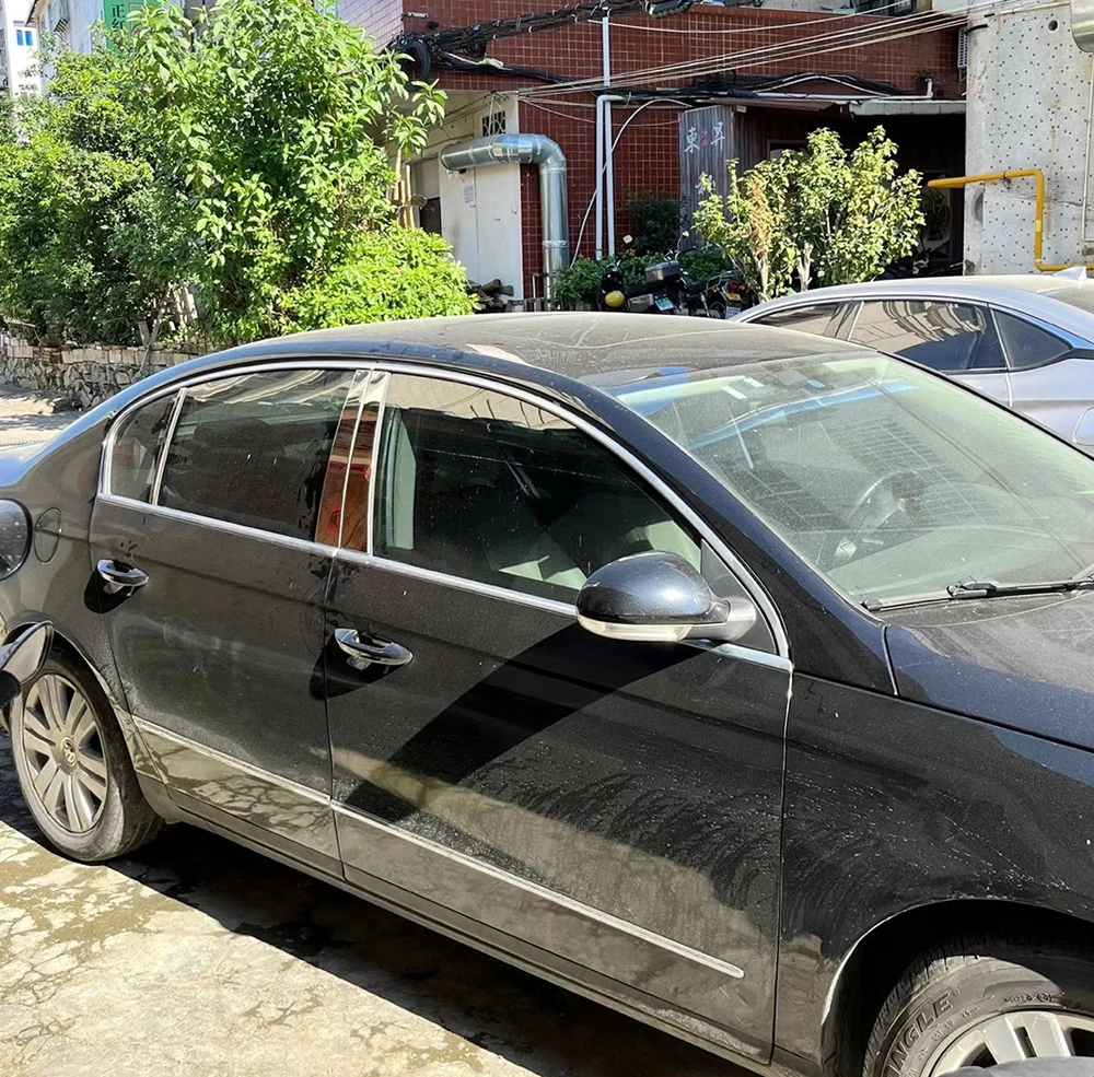 Фото Накладки на стойки окон для Volkswagen Passat B6 (2006-2011), 6 шт./компл. №1