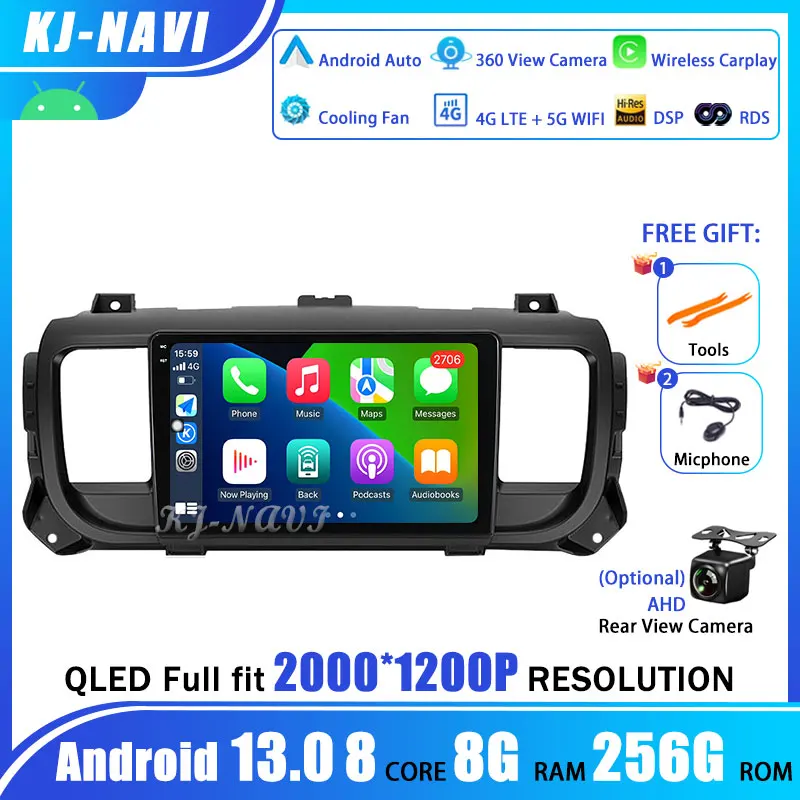 

Android 13 For Citroen Jumpy III 3 SpaceTourer 1 For Peugeot Expert 3 2016 - 2021 Car Radio Multimedia Video Player Navigation