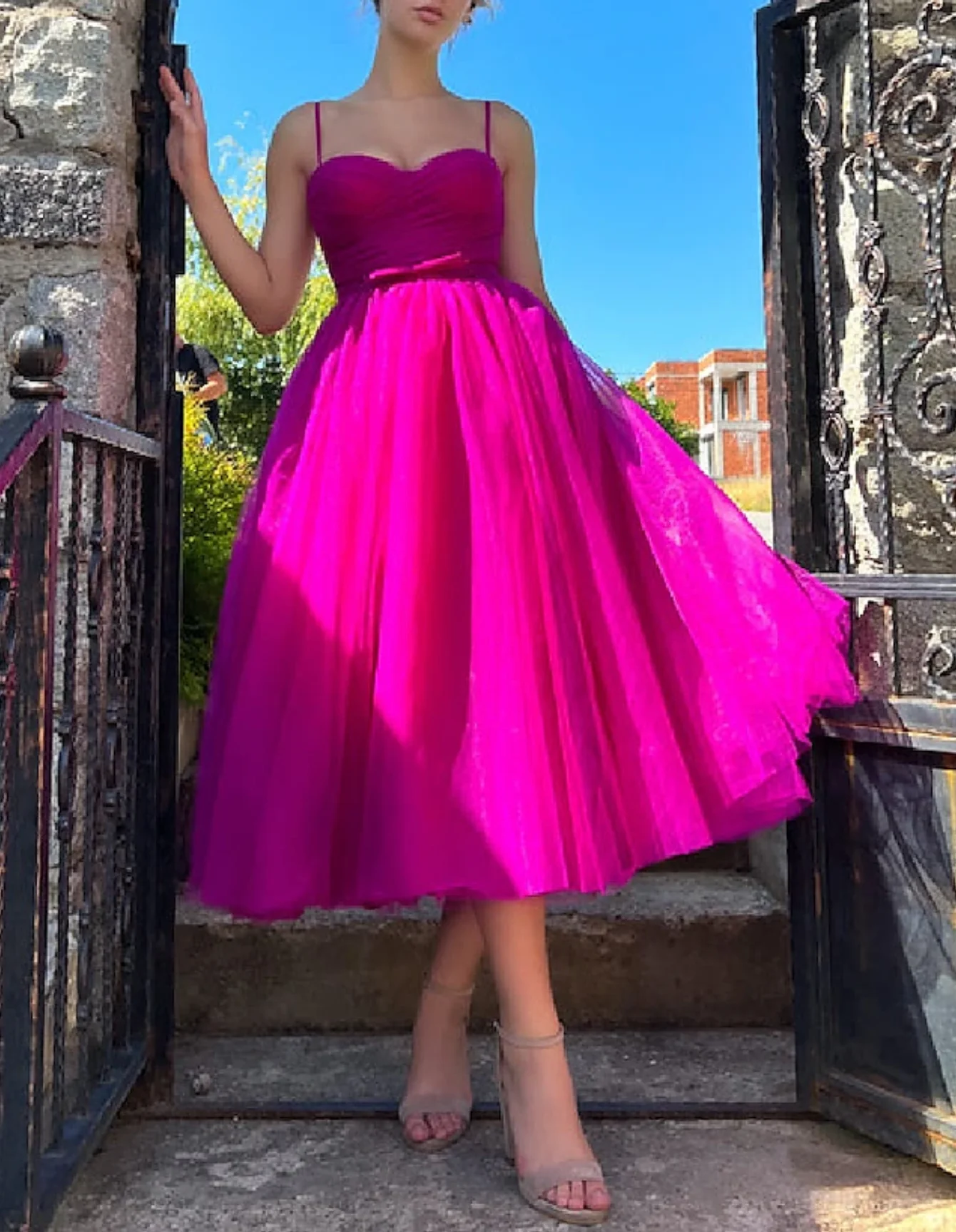 ТРАПЕЦИЕВИДНОЕ вечернее платье элегантное на выпускной для гостей свадьбы