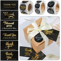 appreciate customer package insert round seal stickers for supporting my small business black greeting cards thank you