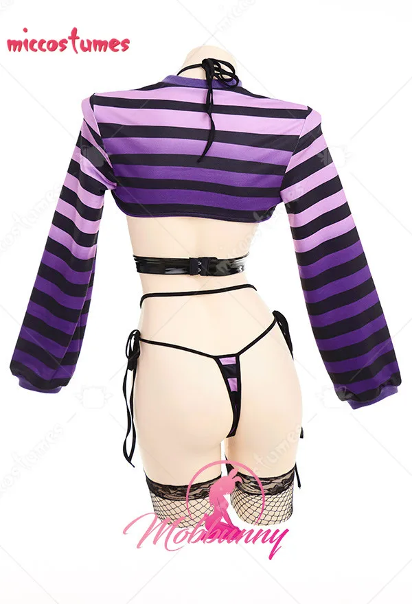 Женский сексуальный комплект нижнего белья в радужную полоску с длинным рукавом