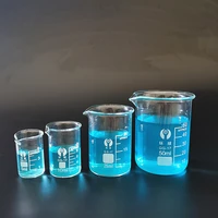 4pcsset 5ml10ml25ml50ml glass beaker low form high quality chemistry lab glassware